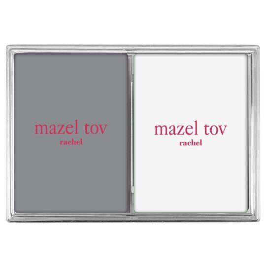 Big Word Mazel Tov Double Deck Playing Cards